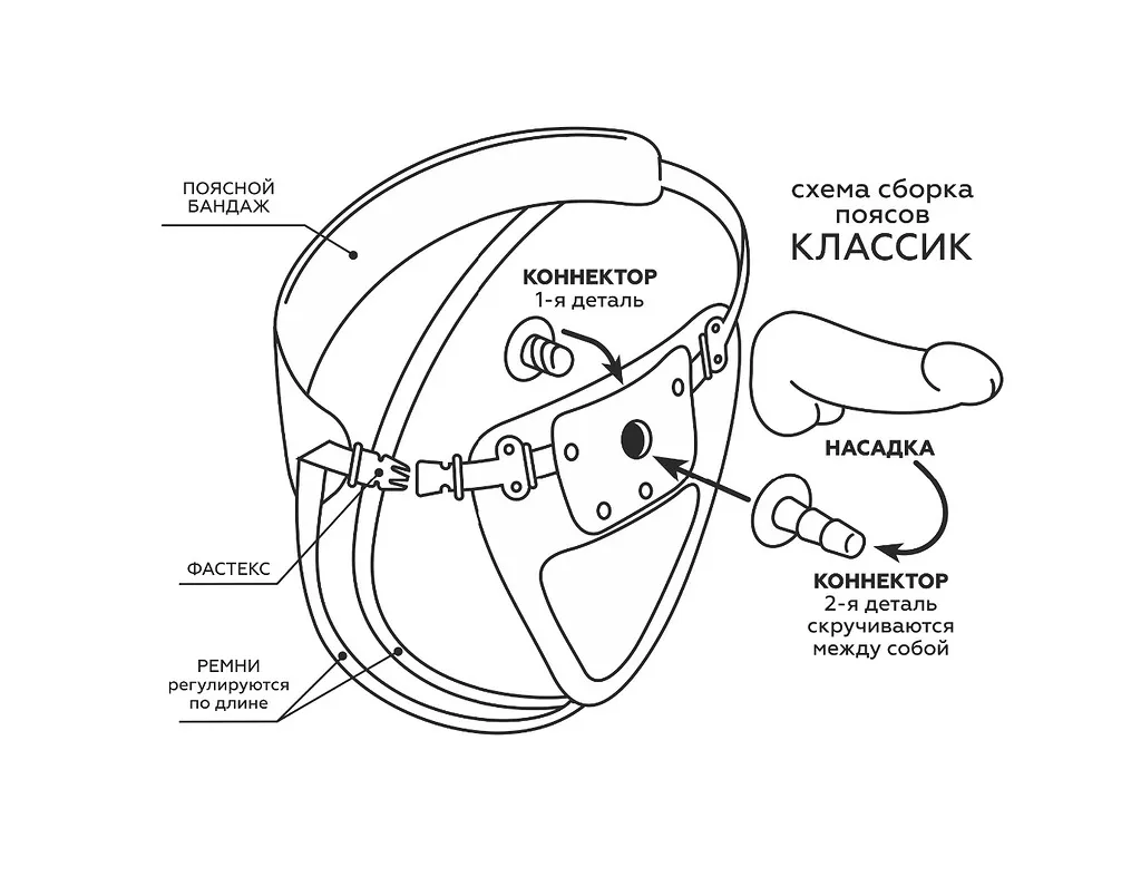 насадка для страпона unicock 8"d  081503ru в 
