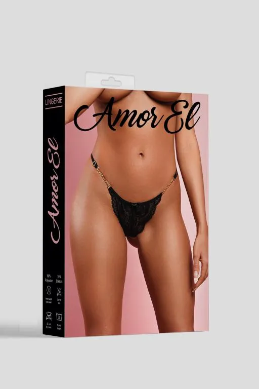 Эротическое кружевные стринги m black в 