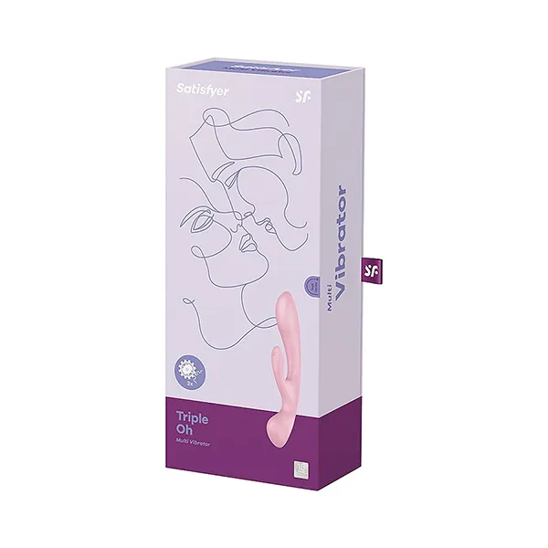 нереалистичный вибромассажер satisfyer triple oh, розовый в 