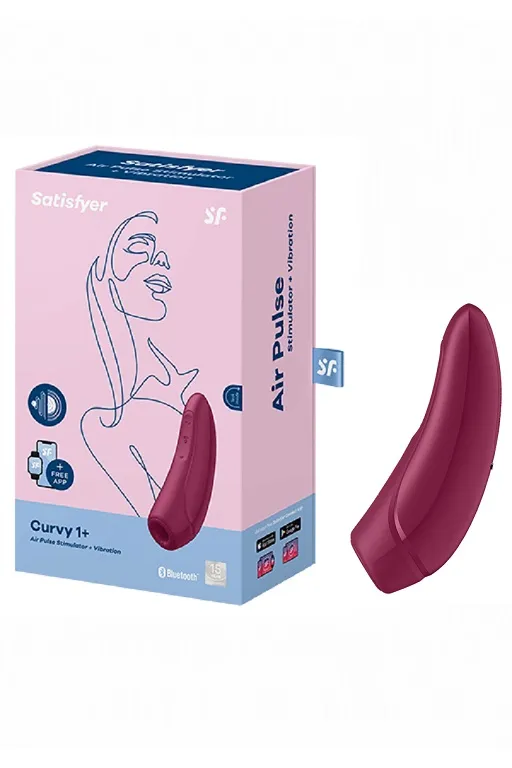 вакуумный массажер с вибрацией satisfyer curvy 1 plus rose red 001821sa в 
