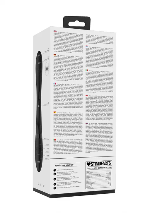 вибромассажер кролик cato с функциями "импульсное воздействие" и "мгновенный оргазм" в 