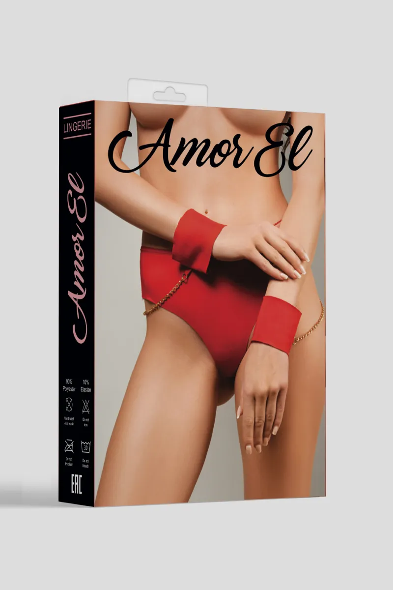 Эротическое бесшовные трусики-танго с цепочкой и наручниками в 