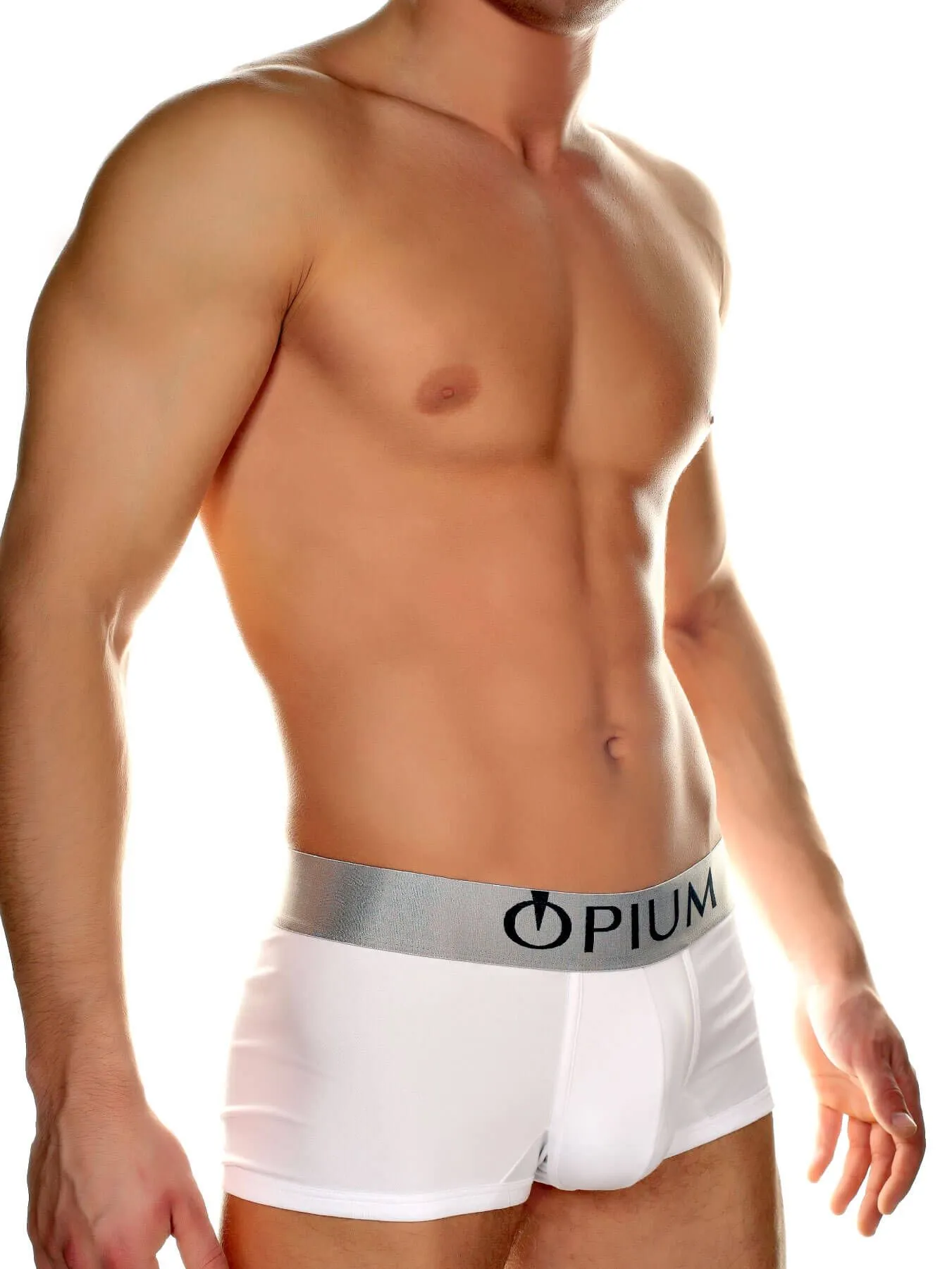 Эротическое трусы мини боксеры мужские opium r06, белые в 