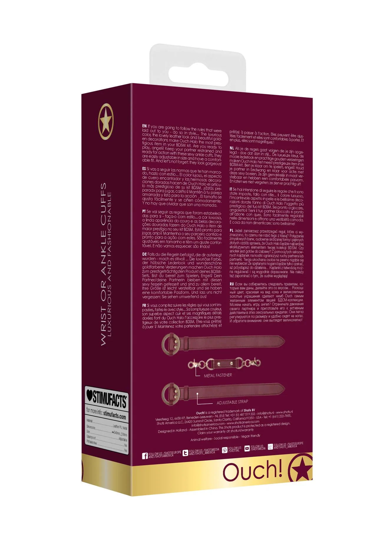 наручники ouch halo - wrist & ankle cuffs в 