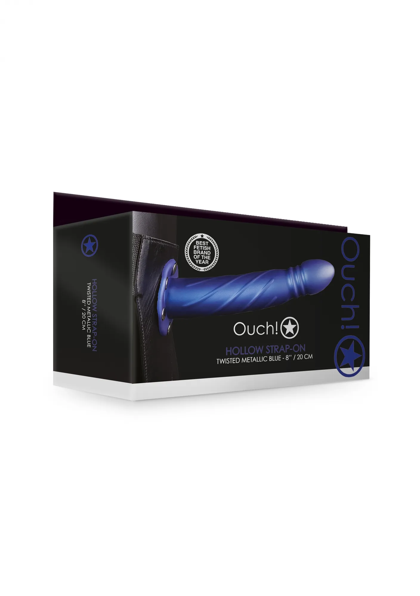 Страпон-фаллопротез со спиралевидной фактурой без мошонки - 8'' / 20 см