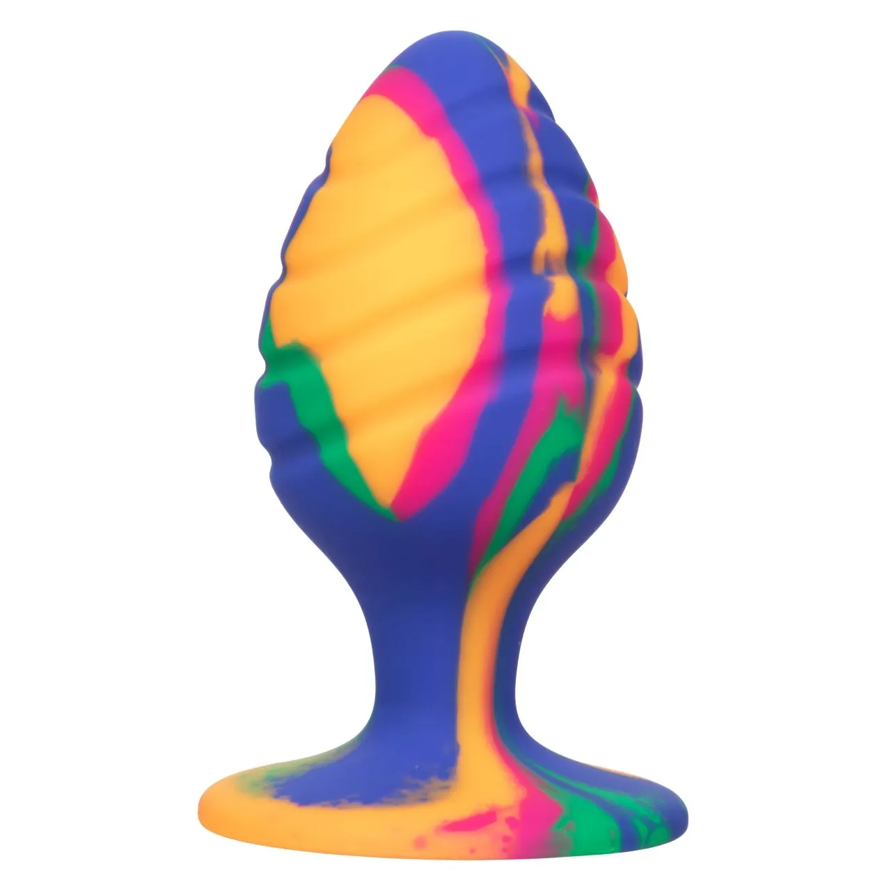 текстурированная анальная пробка l из силикона cheeky lrg swirl tie-dye plug в 