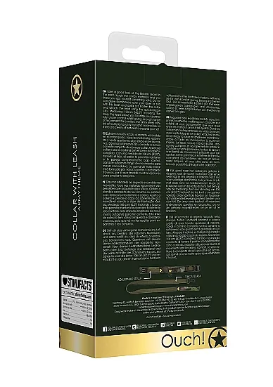 ошейник с поводком collar with leash - army theme в 