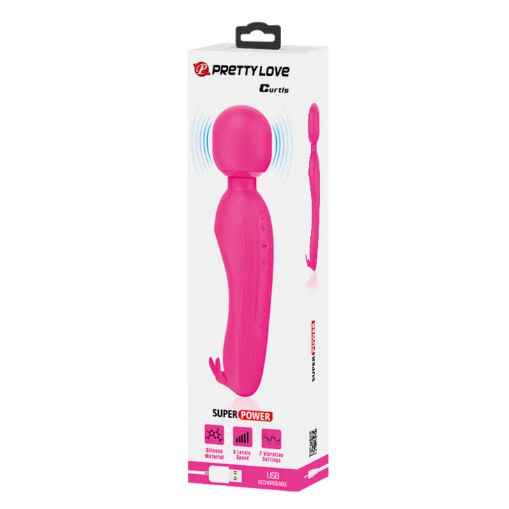 вибратор- вонд с декорацией в виде кролика pretty love bw-055014-1 в 