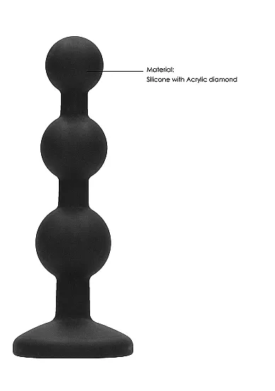 анальная елочка beaded diamond butt plug в 