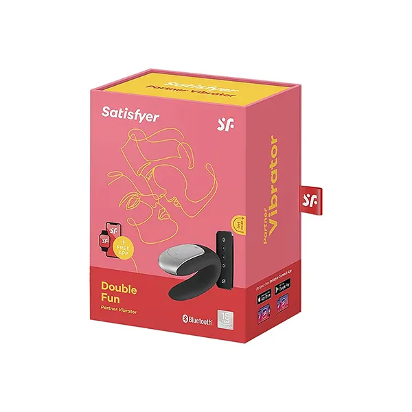 вибростимулятор для пар satisfyer double fun, черный в 