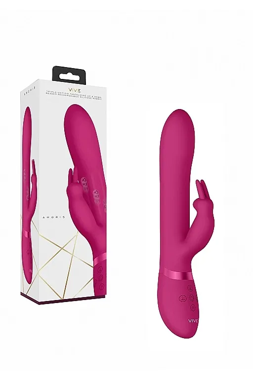Вибромассажер Amoris со стимулирующими бусинами и функцией "мгновенный оргазм"