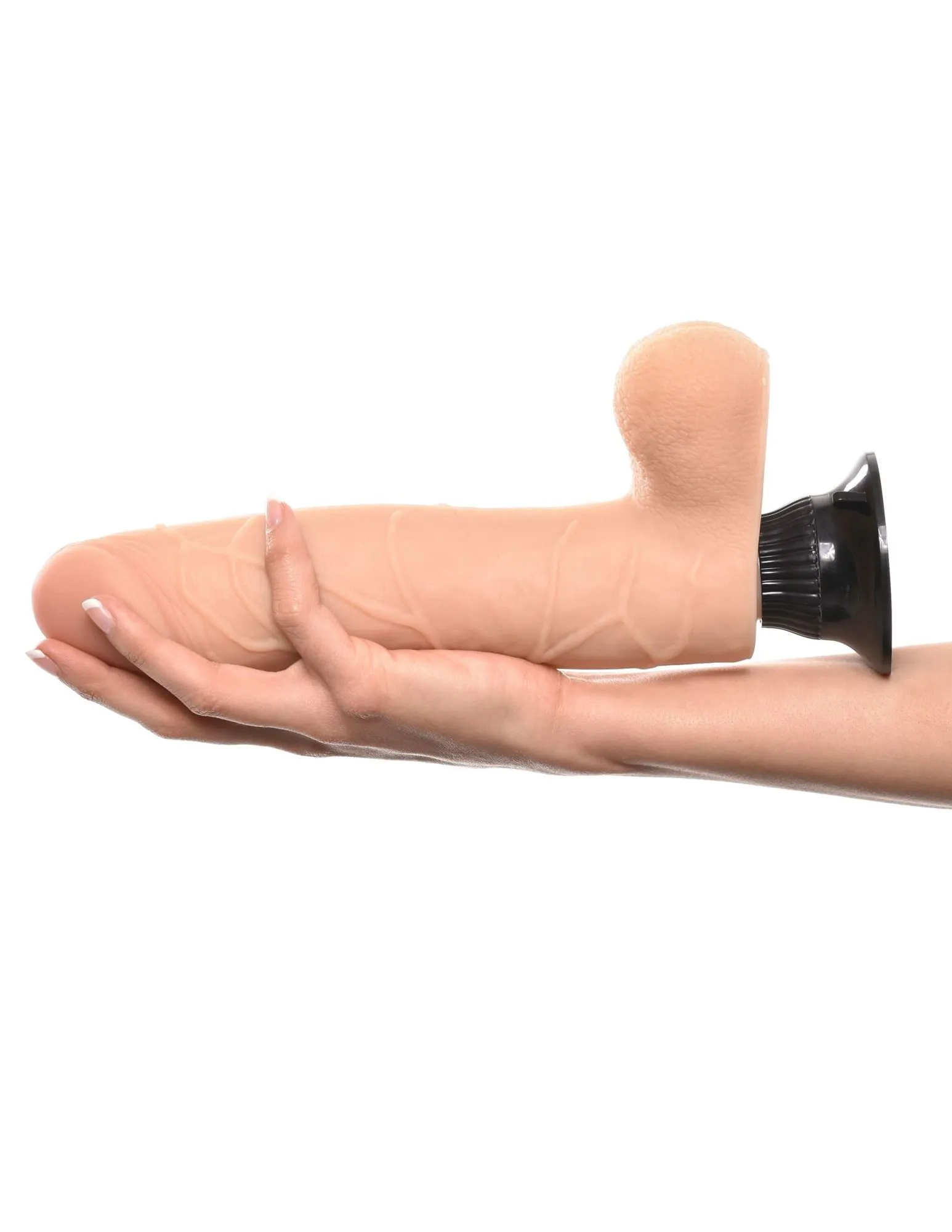 вибратор с присоской pipedream real feel deluxe № 9, телесный в 