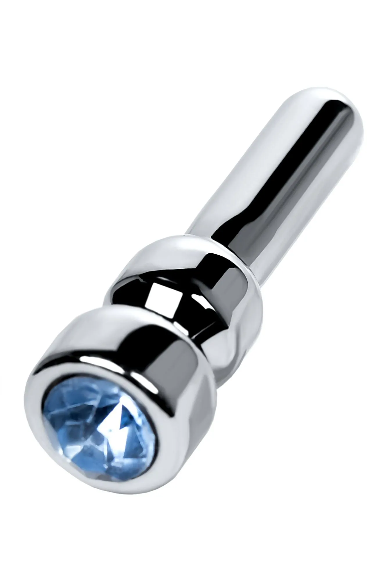 уретральный плаг со стразом малый, toyfa metal, серебряный в 
