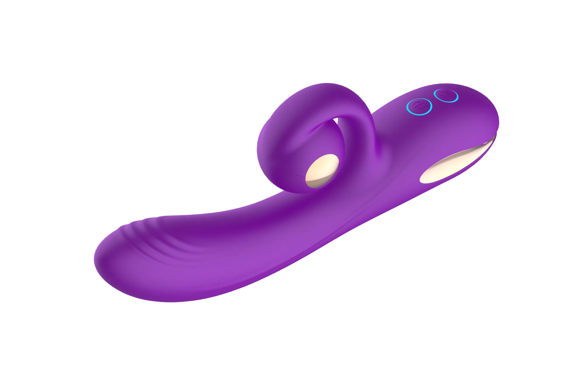 силиконовый вибратор-кролик с функцией вращения sw3052-purple в 
