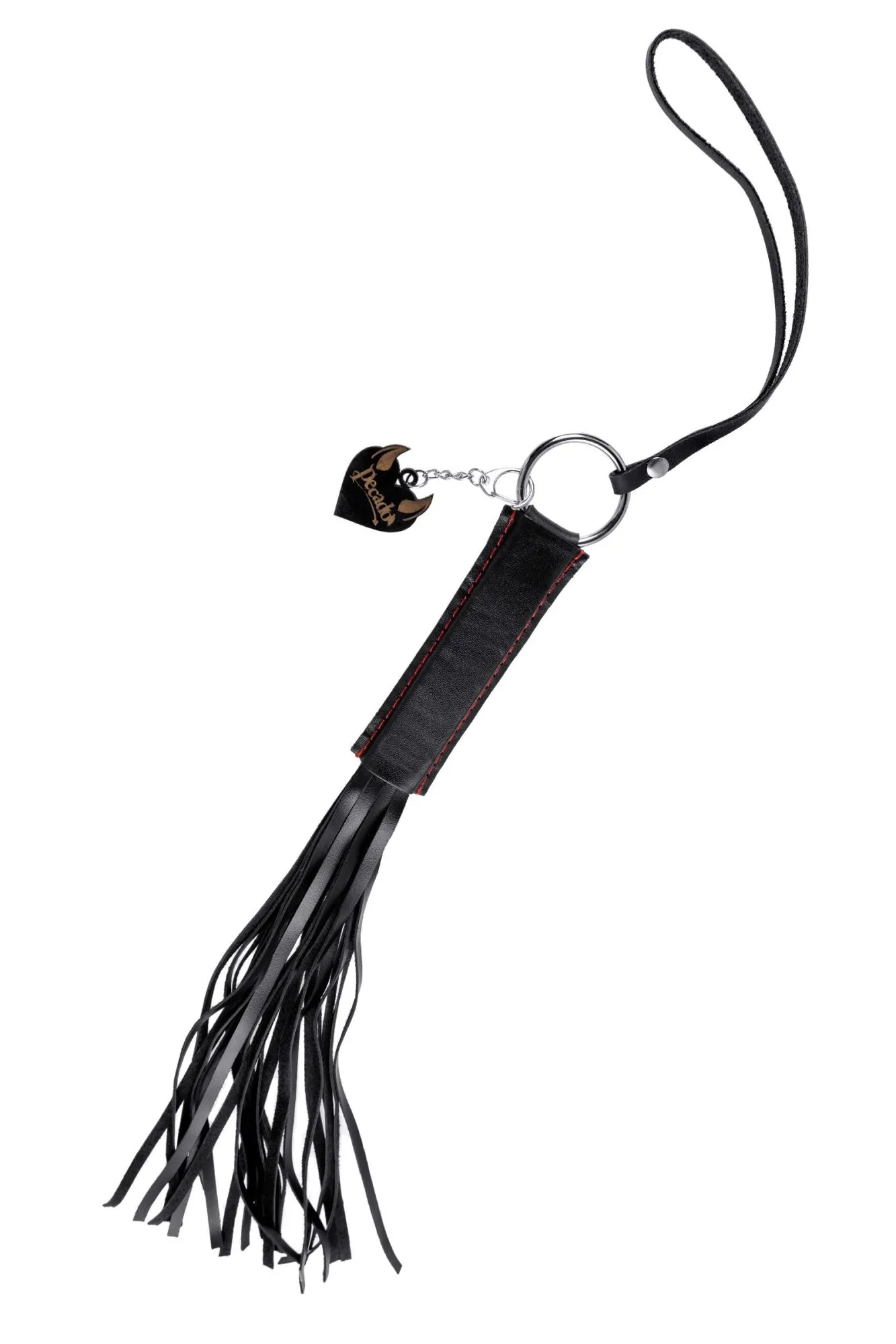 плеть pecado bdsm, «классическая», натуральная кожа, чёрная в 