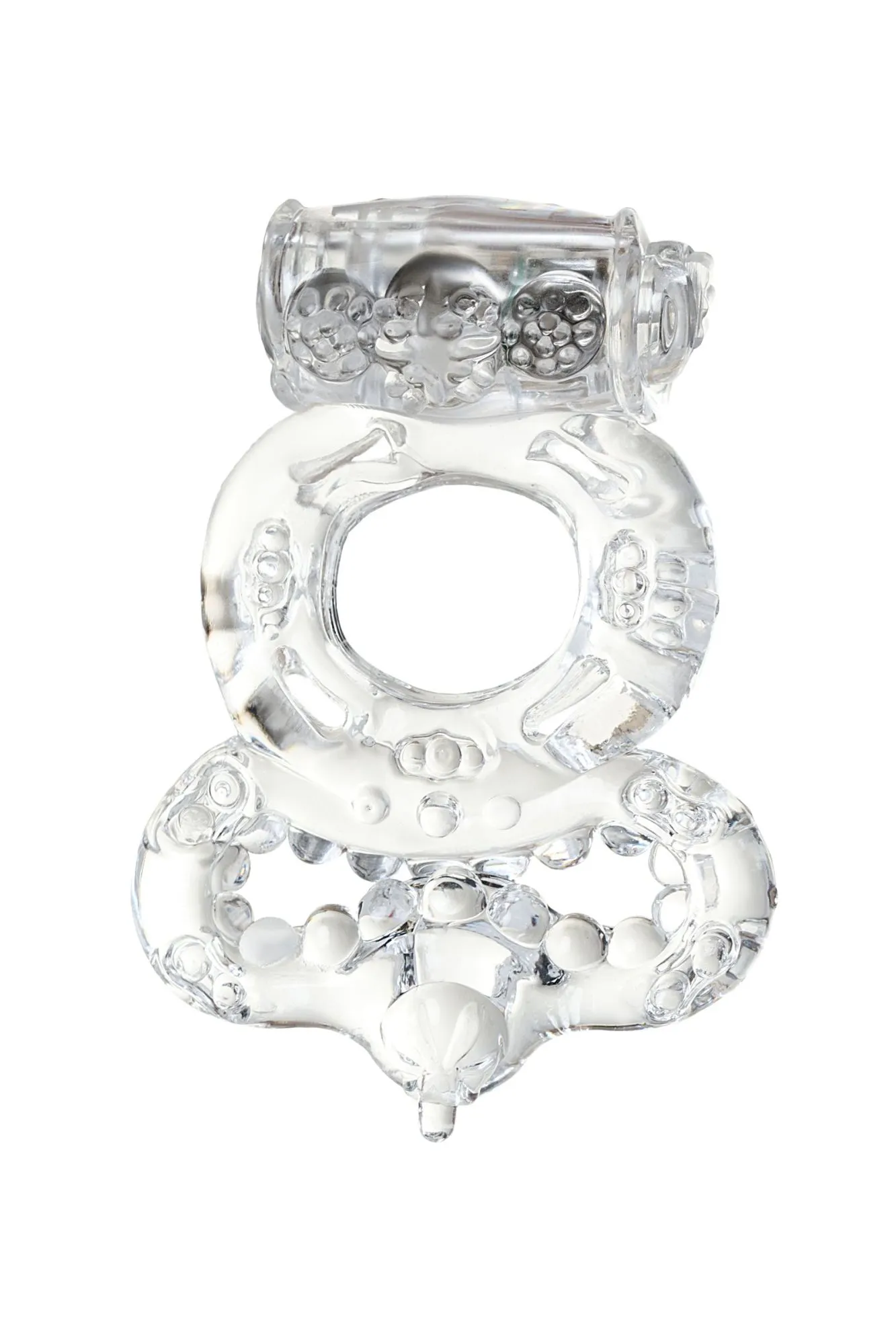 виброкольцо toyfa, tpe, прозрачный в 