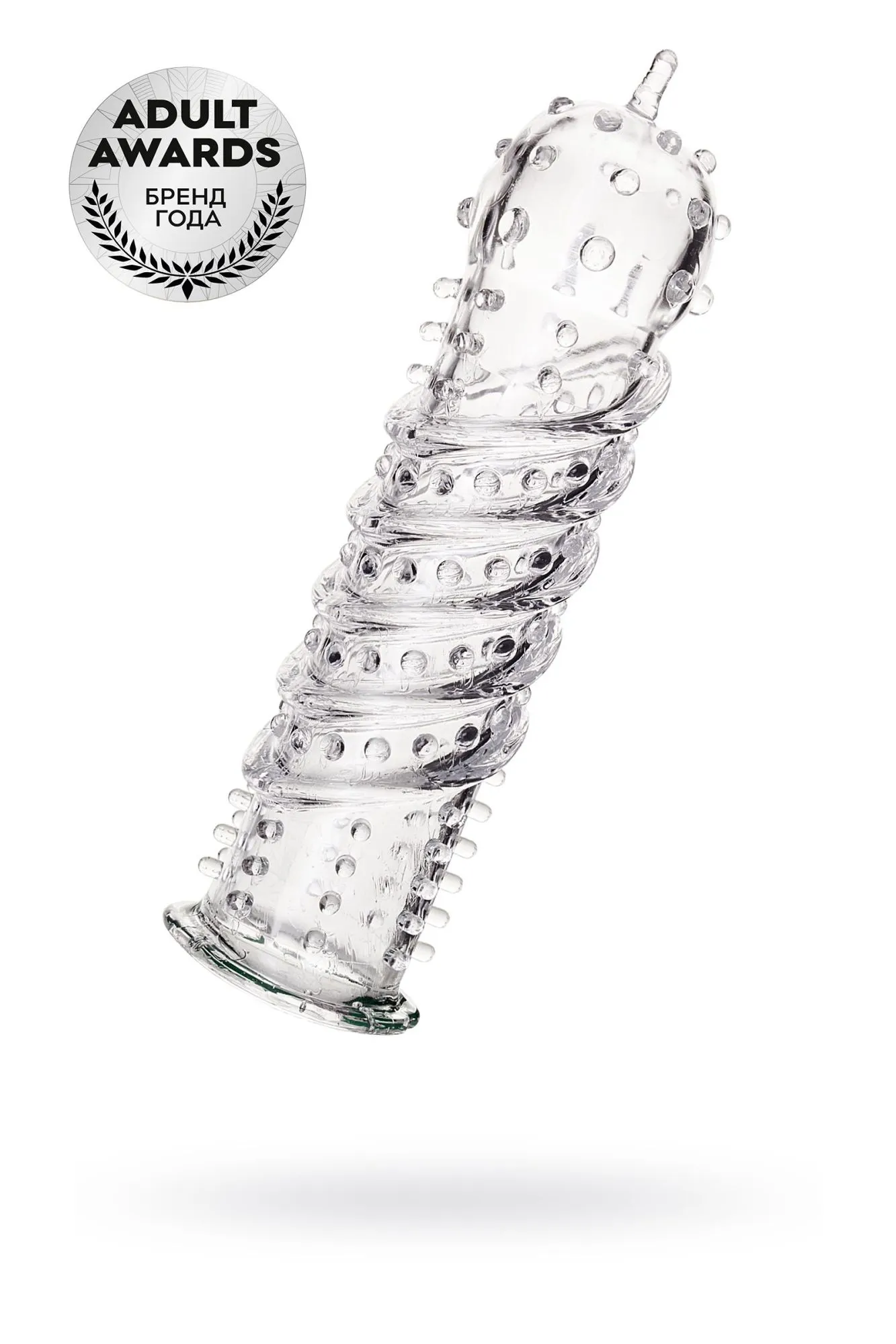 насадка на пенис toyfa a-toys, tpr, прозрачный, 15,3 см в 