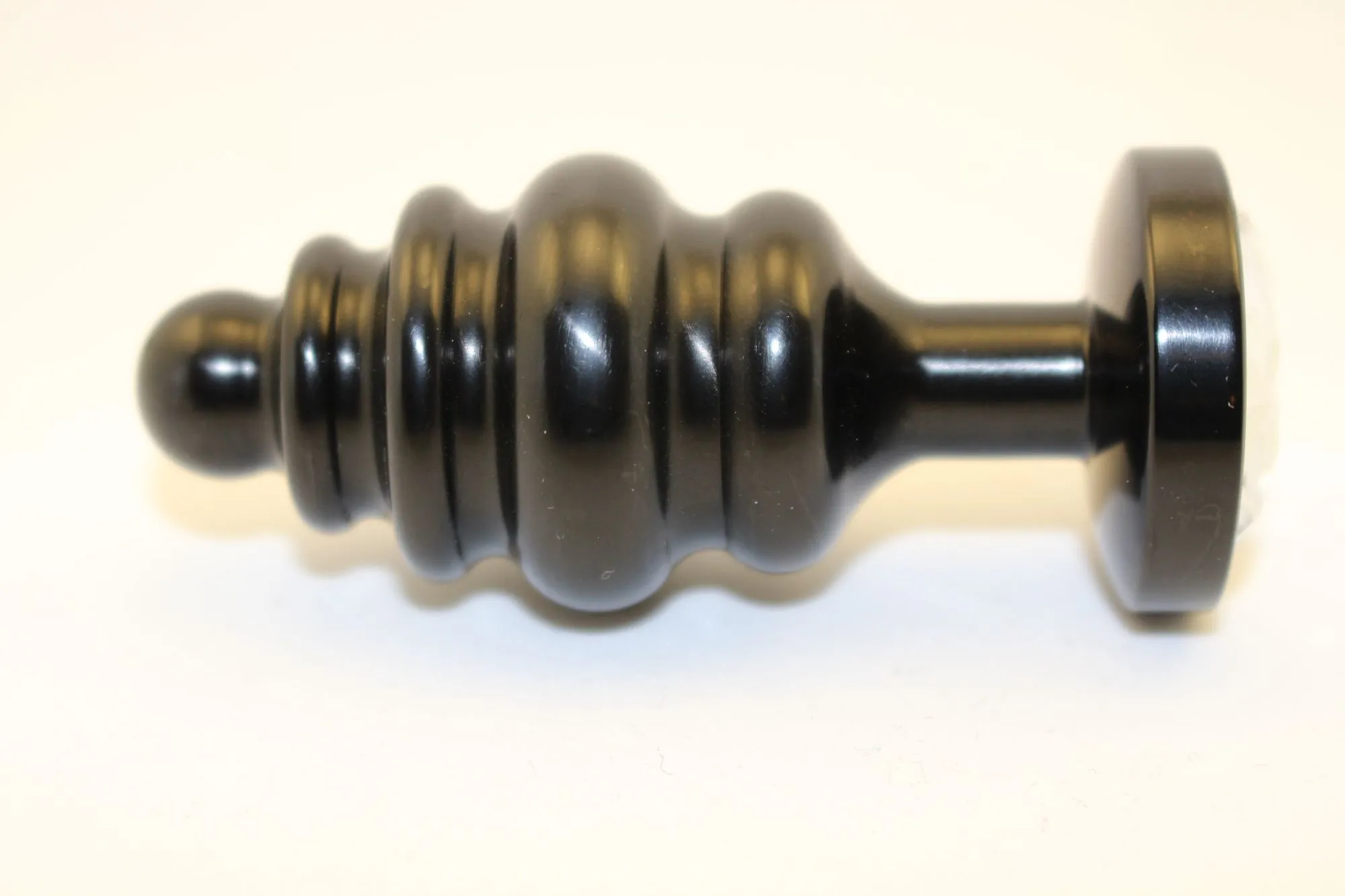 пробка металл 7,3х2,9см фигурная черная прозрачный страз 47427-4mm в 