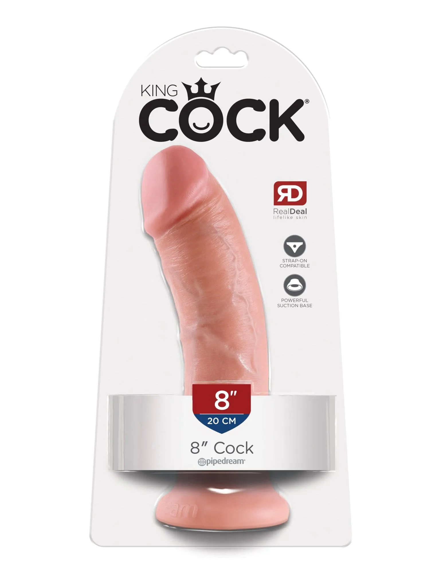 фаллоимитатор king cock 8" cock - flesh pipedream 550321pd в 