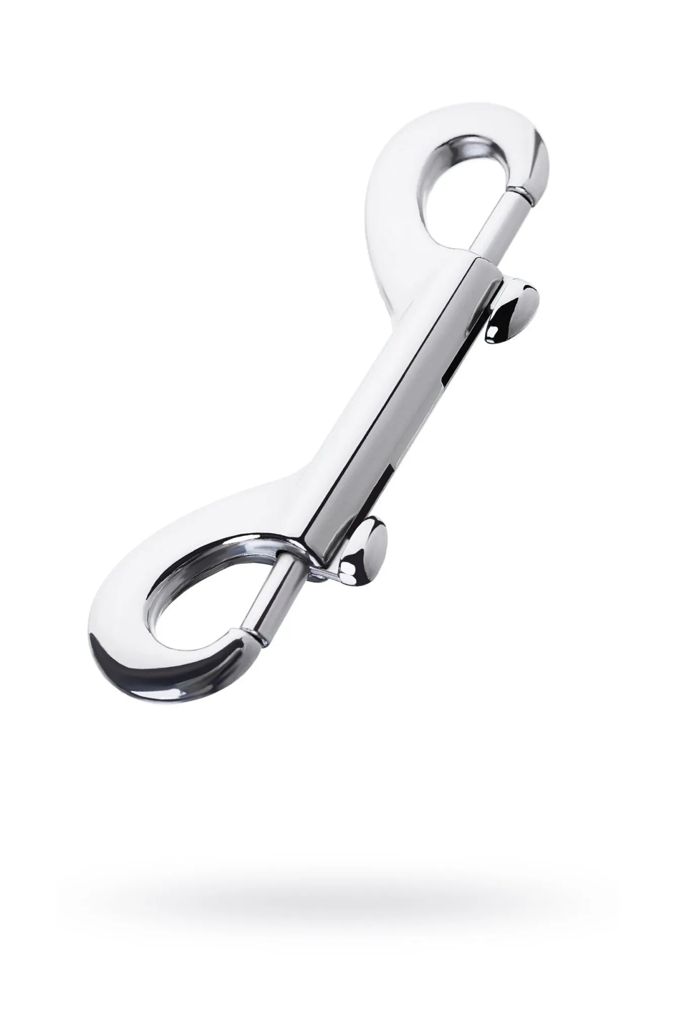 карабин двусторонний toyfa metal, металл, серебряный, 9 см в 