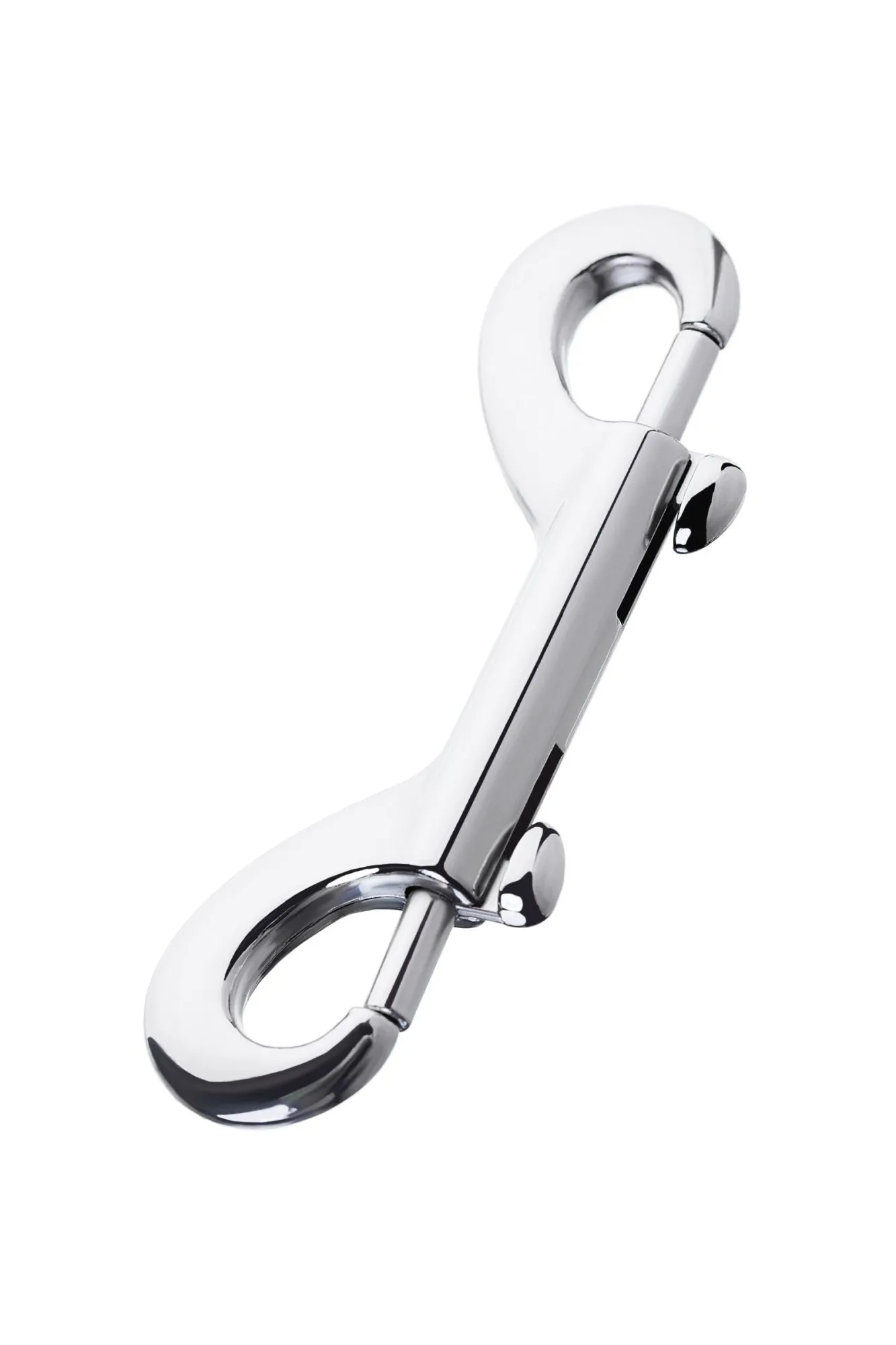 карабин двусторонний toyfa metal, металл, серебряный, 9 см в 