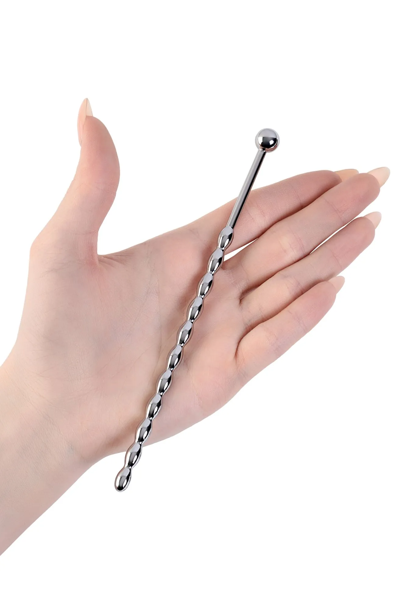 уретральный плаг-косичка metal by toyfa длинный, серебряный в 