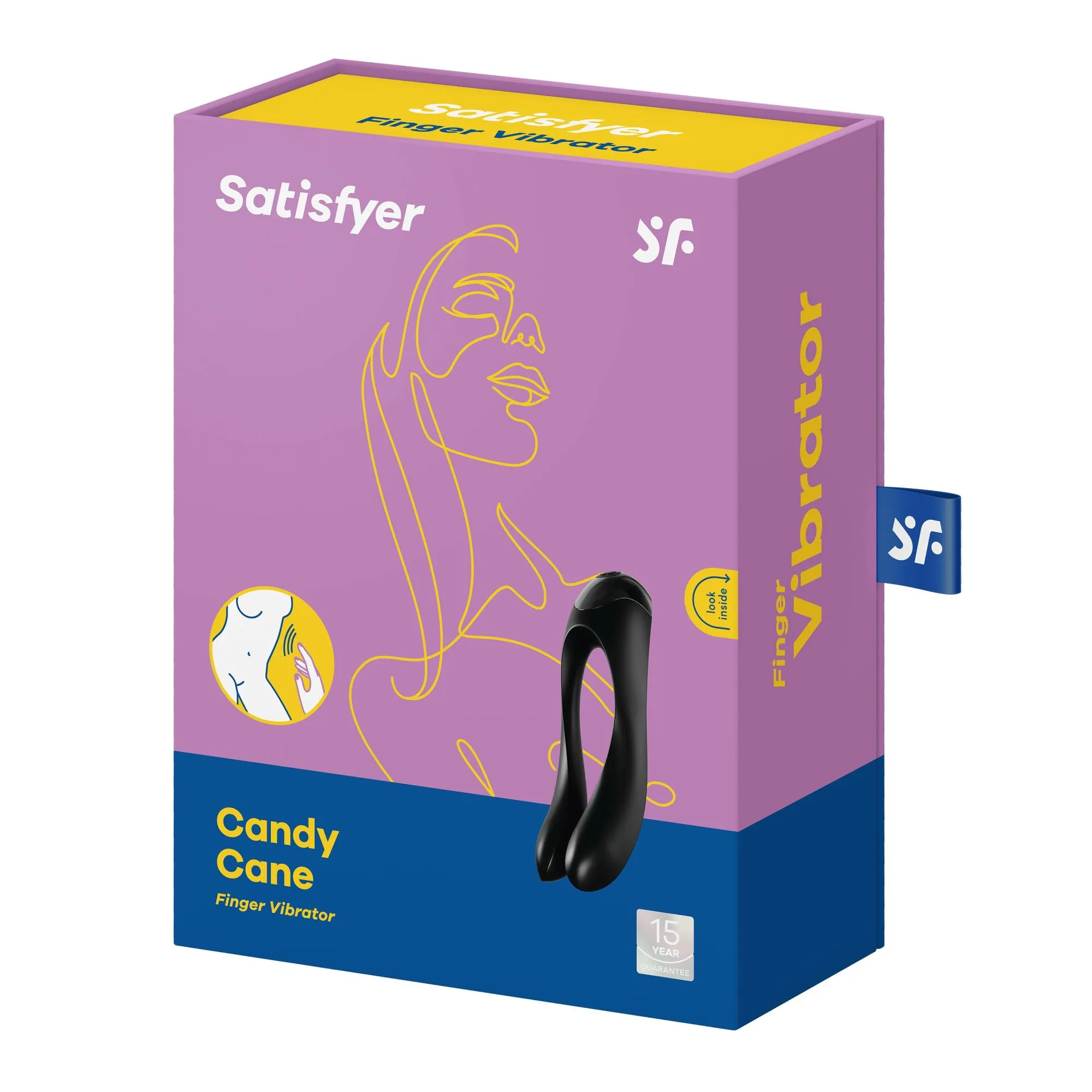 универсальный пальчиковый вибратор satisfyer candy cane black 004136sa в 