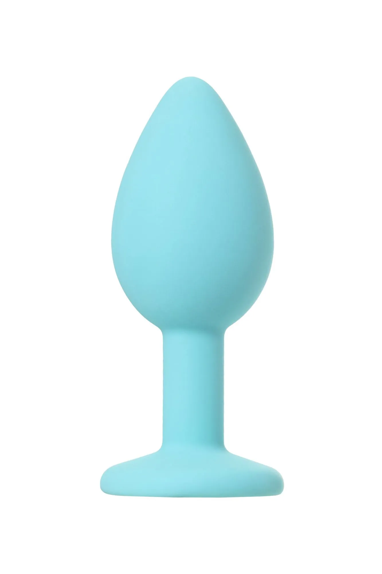 анальная втулка todo by toyfa brilliant, силикон, голубой, с белым кристаллом, 7 см, ø 2,8 см, 26 г в 