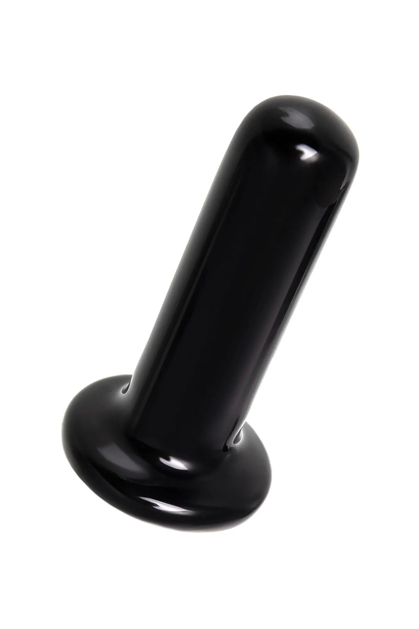 стеклянный мини-вибратор sexus glass, стекло, черный, 10 см в 