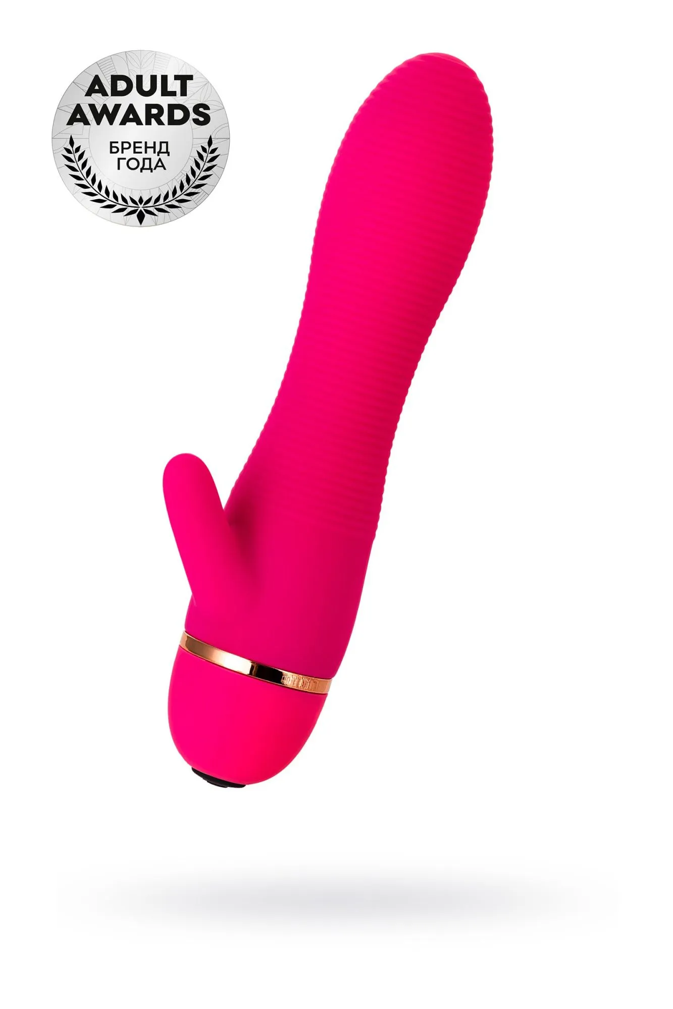 вибратор toyfa a-toys с клиторальным стимулятором, силикон, розовый, 15 см в 