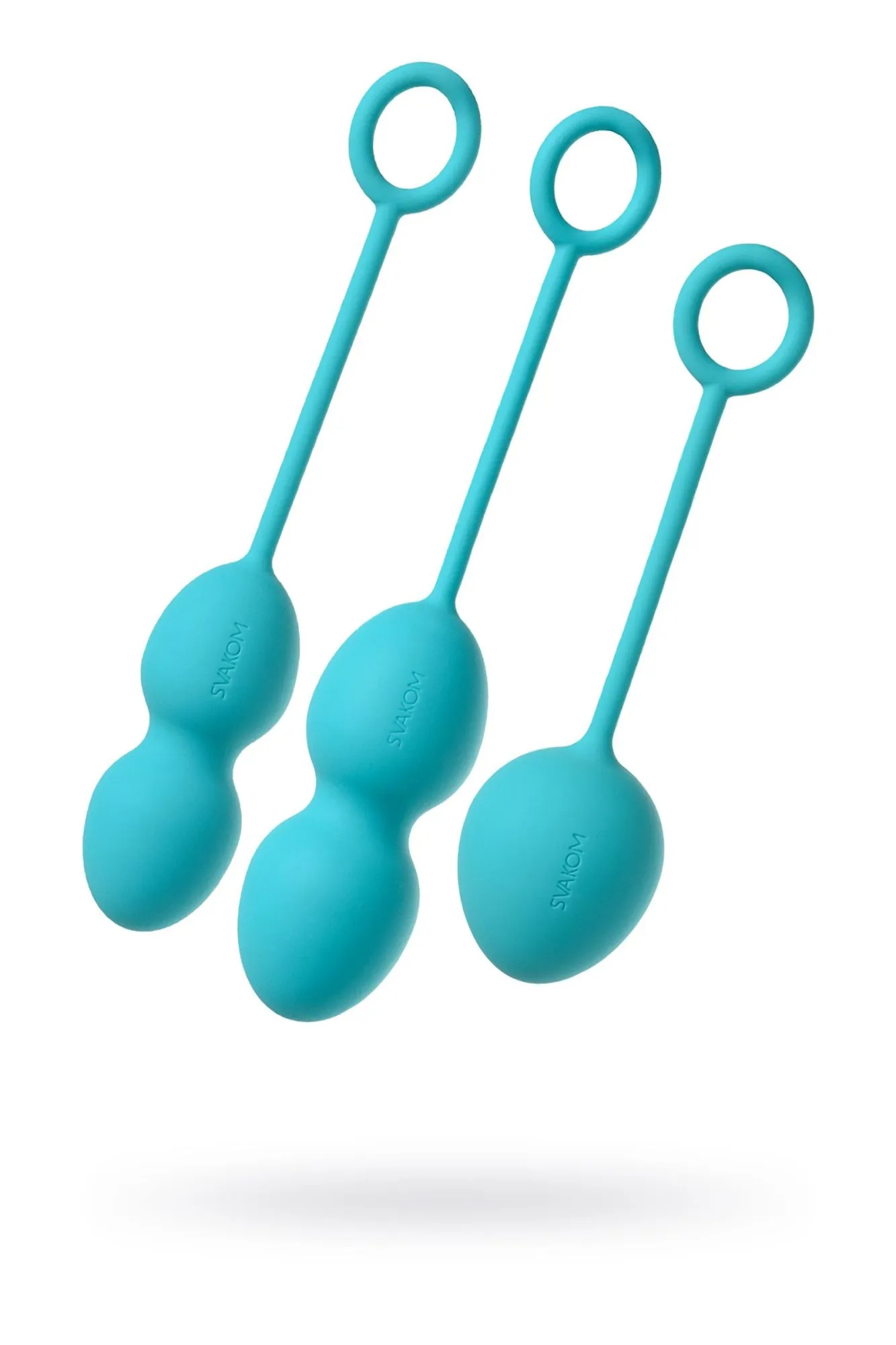 набор вагинальных шариков svakom nova, силикон, голубой, (49,75,95 гр) в 