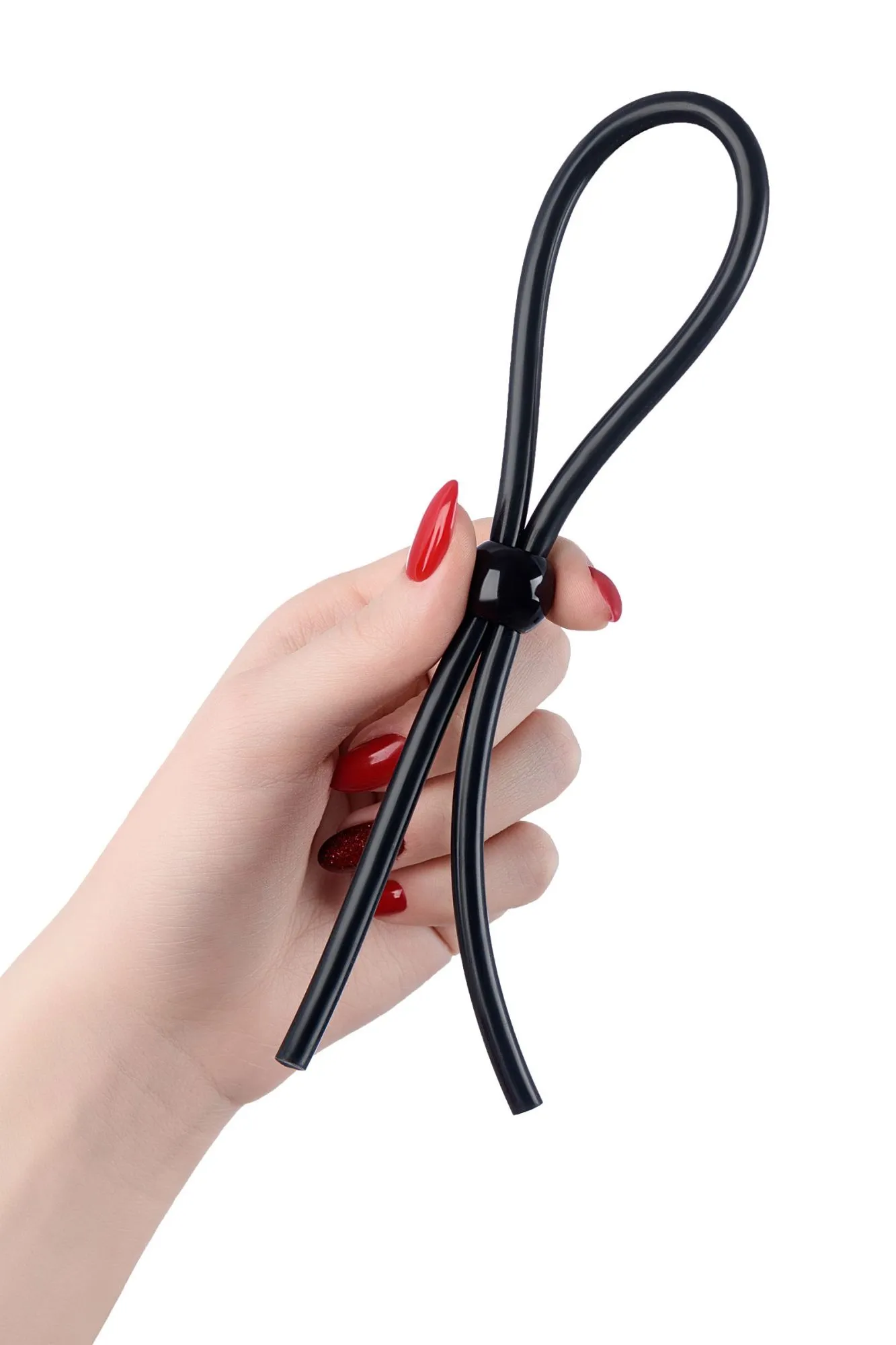 лассо на пенис a-toys by toyfa с одной бусиной, силикон, черное в 