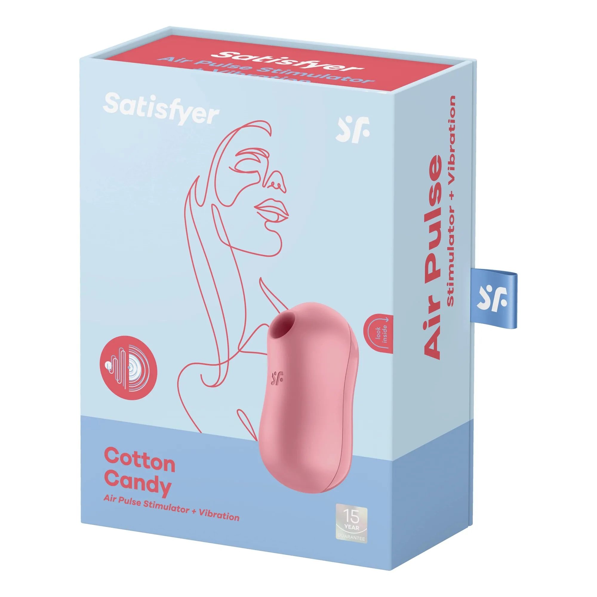 вакуумный массажер satisfyer cotton candy light red 037219sa в 