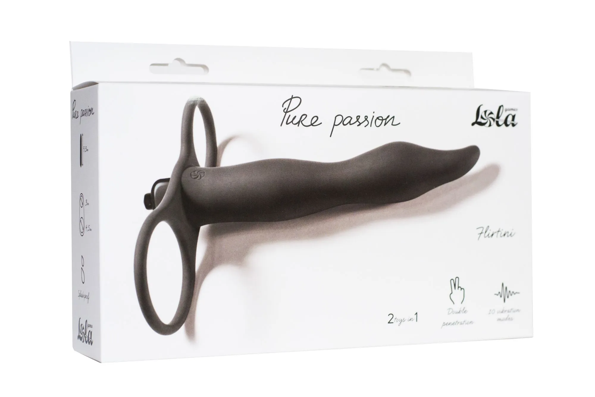 вибронасадка для двойного проникновения pure passion flirtini black 1204-01lola в 
