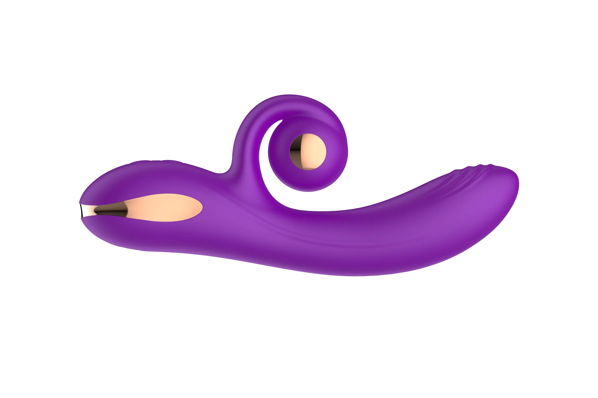 силиконовый вибратор-кролик с функцией вращения sw3052-purple в 