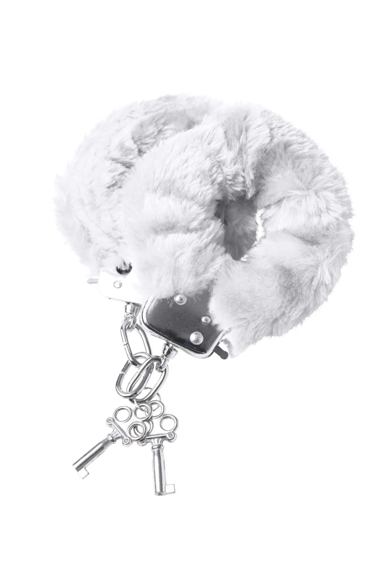 наручники toyfa theatre, меховые, белые, 28 см в 
