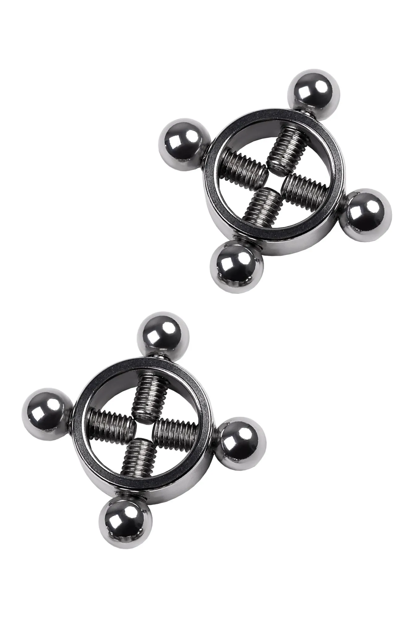 зажимы для сосков metal by toyfa, металл, серебряные, 2,6 см в 