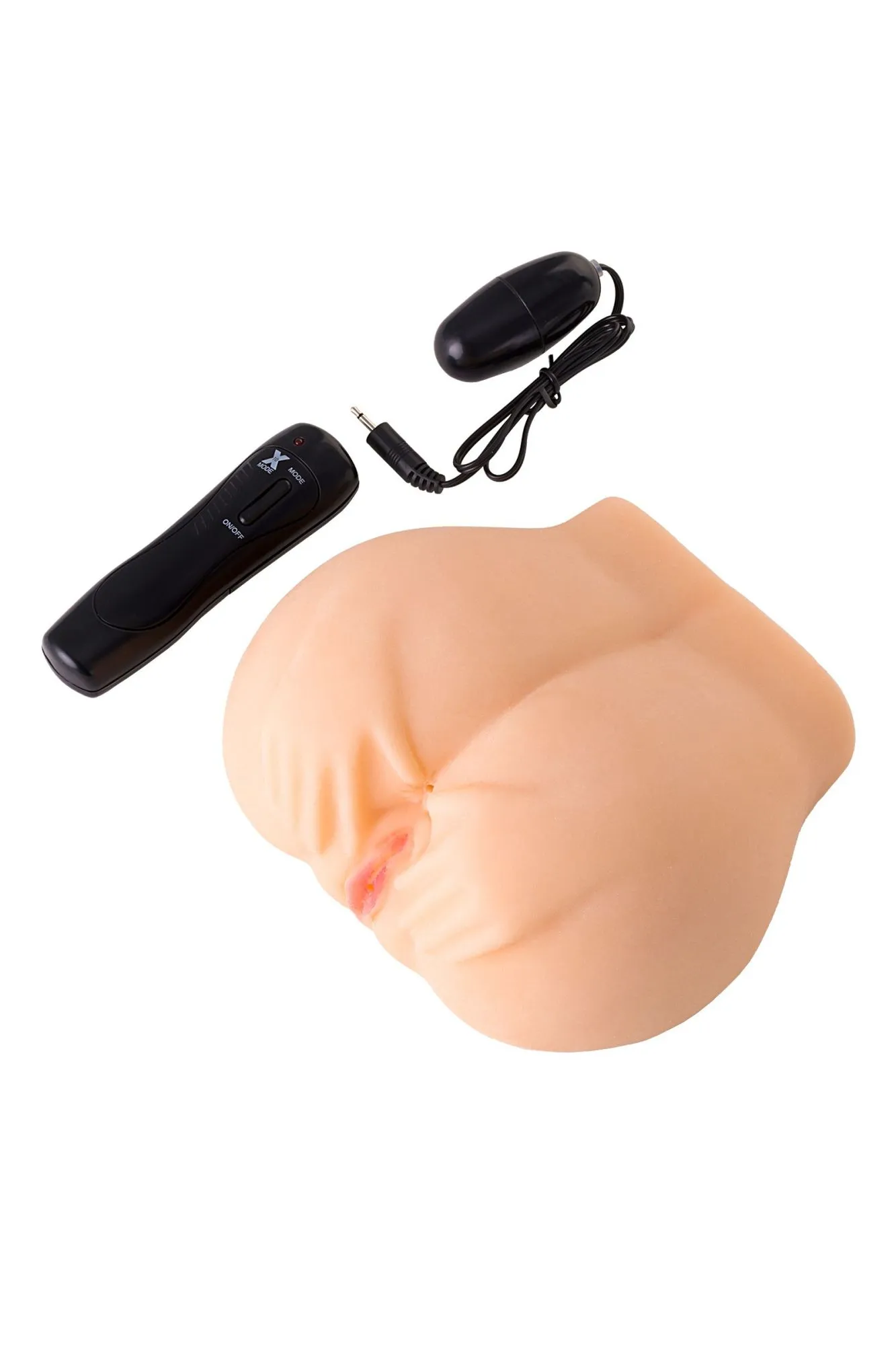 мастурбатор реалистичный toyfa juicy pussy pauline с вибрацией, вагина и анус,tpr, телесный, 14,5 см в 