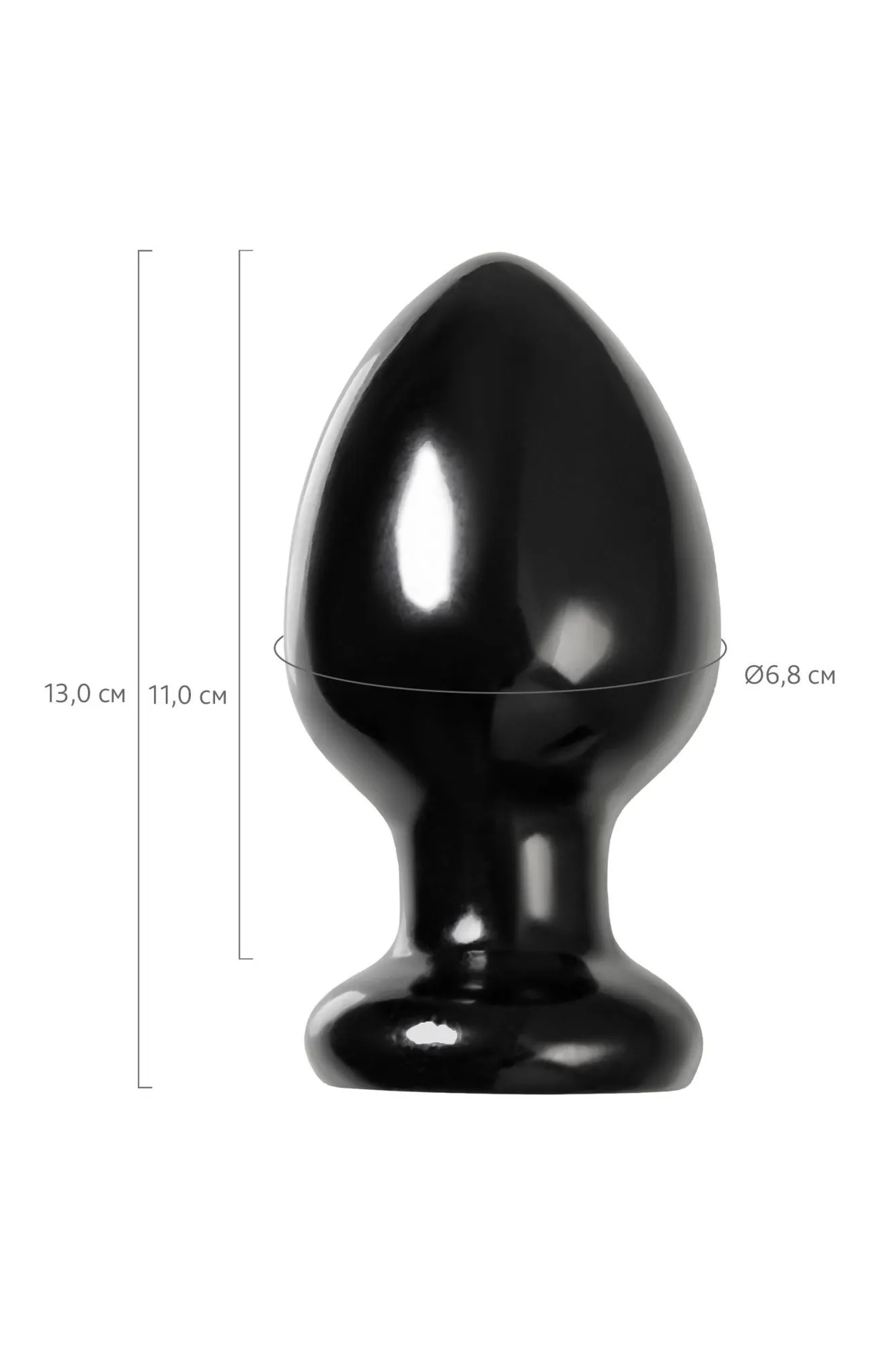анальная втулка toyfa popo pleasure cetus β, pvc, черная, 13 см, ø 6,8 см в 