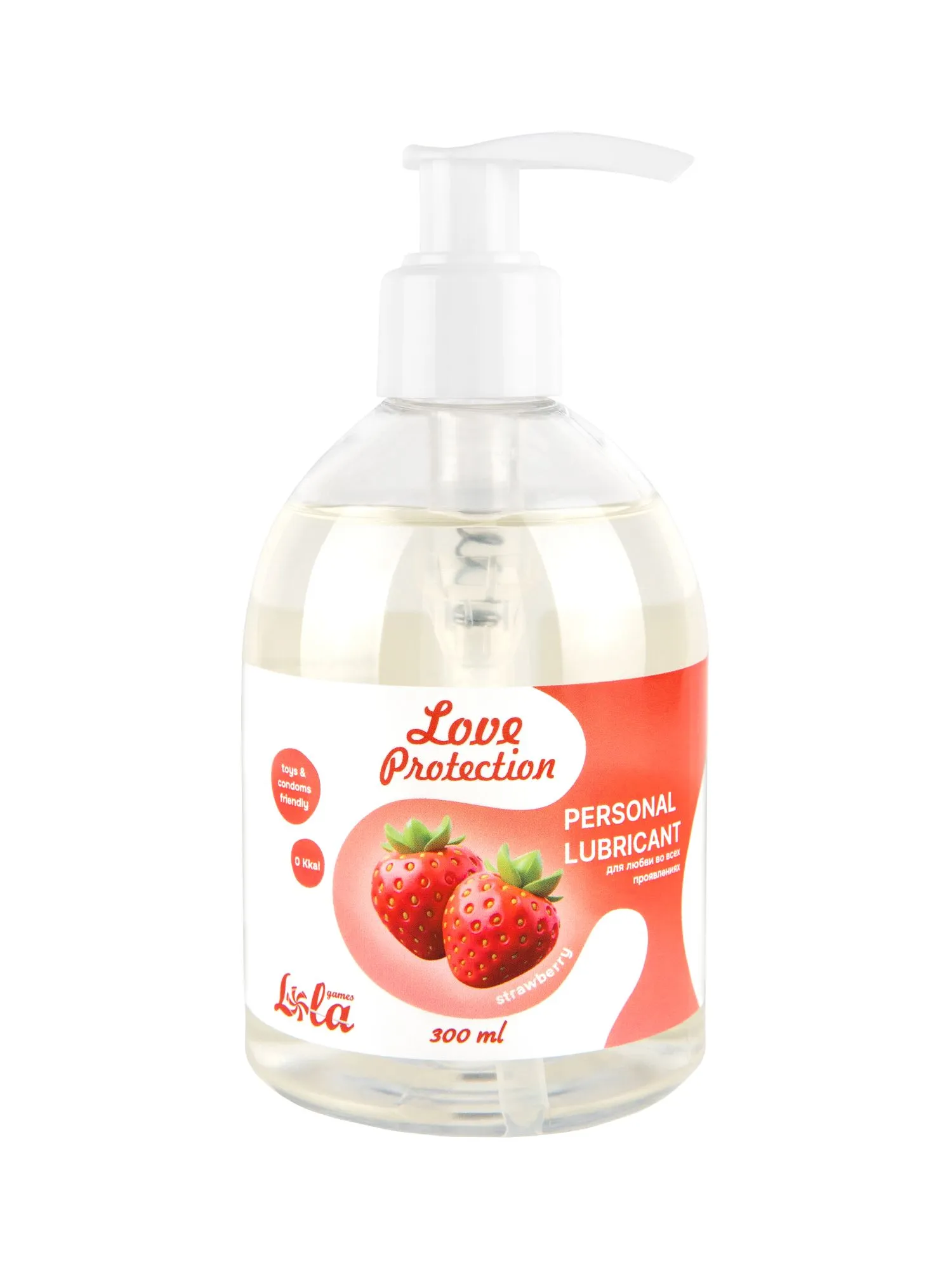 лубрикант на водной основе lola games love protection strawberry 300ml 1831-02lola в 