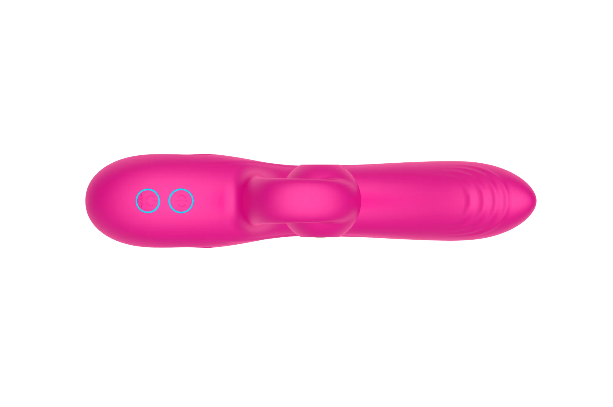 силиконовый вибратор-кролик с функцией вращения sw3052-hot-pink в 