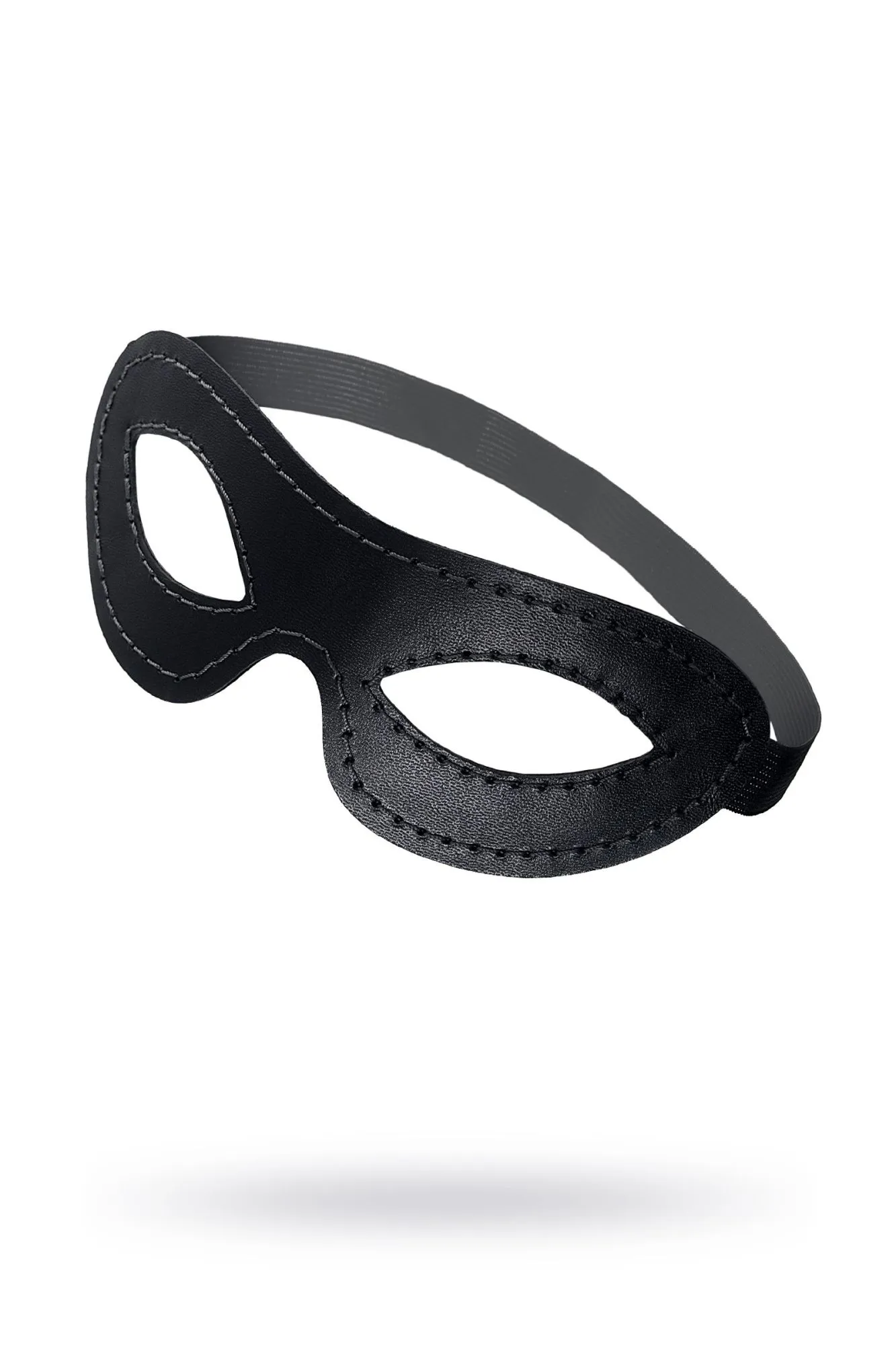 маска pecado bdsm, открытая овальная, натуральная кожа, черная в 