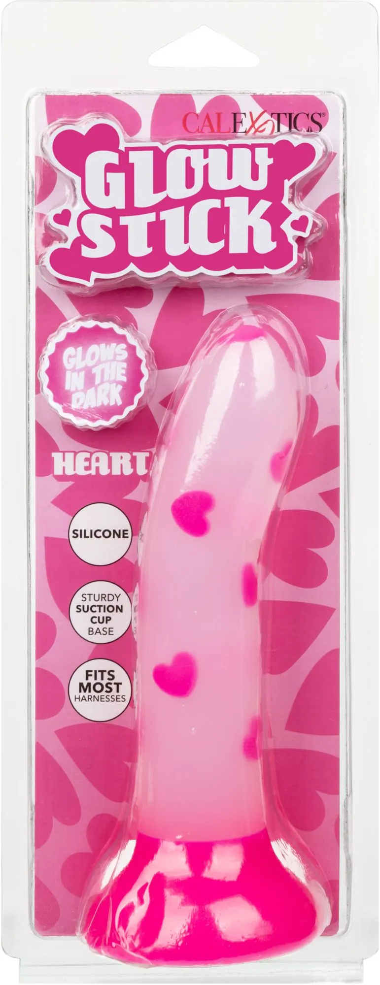светящийся фаллоимитатор glow stick heart в 