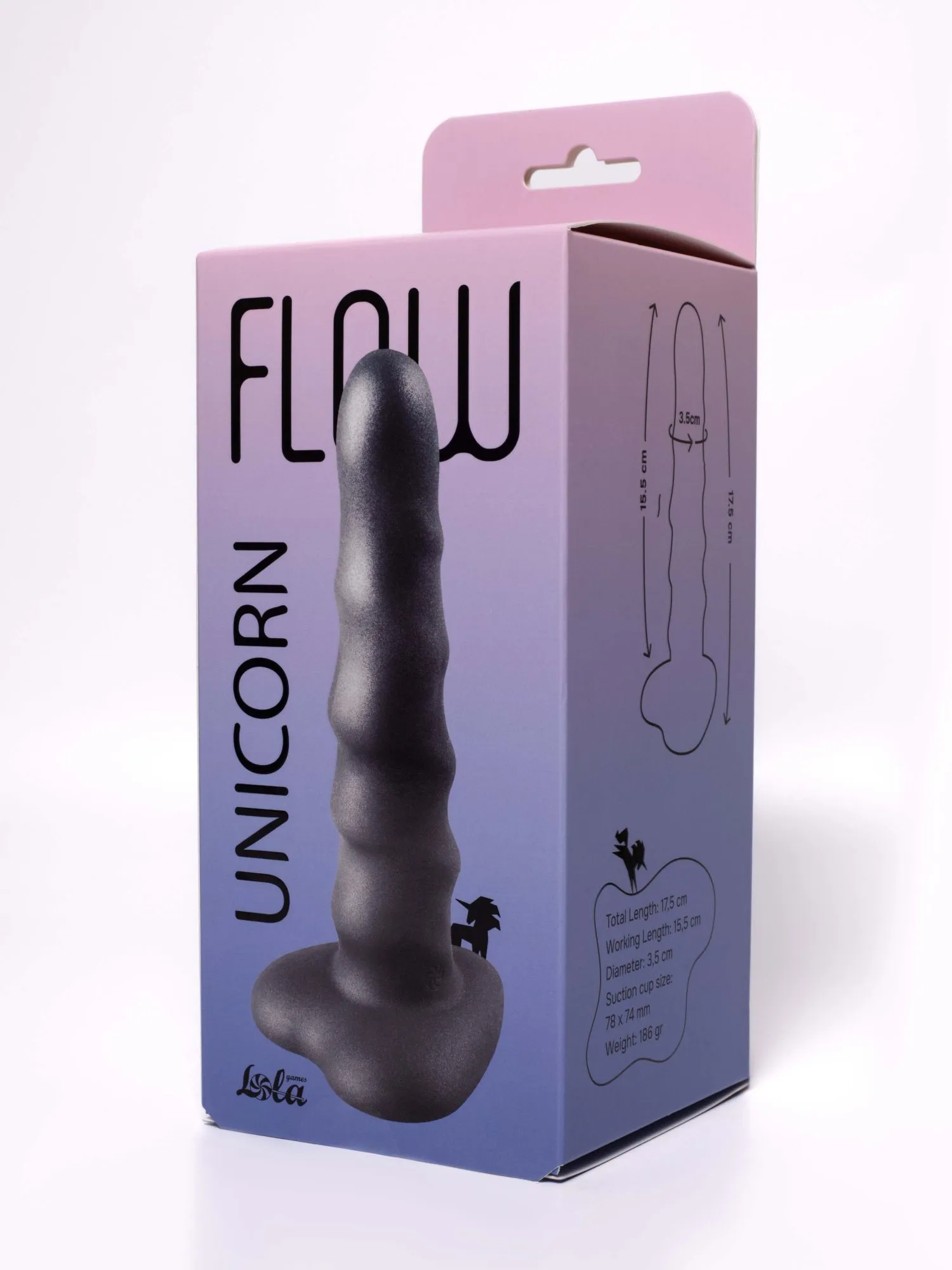нереалистичный дилдо unicorn black 2043-03lola в 