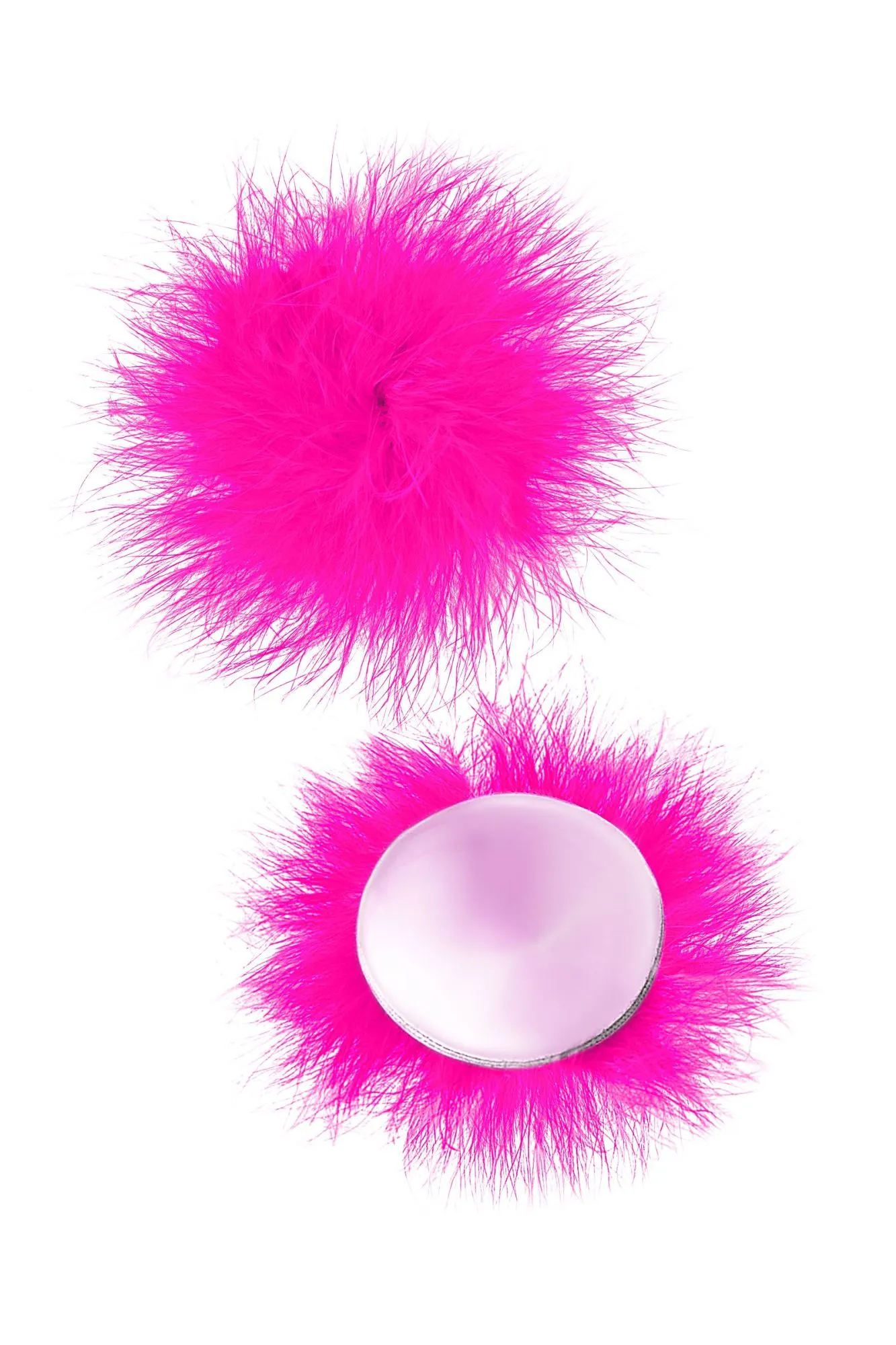Эротическое пэстис erolanta cyndi, круглые, с пухом, розовый в 