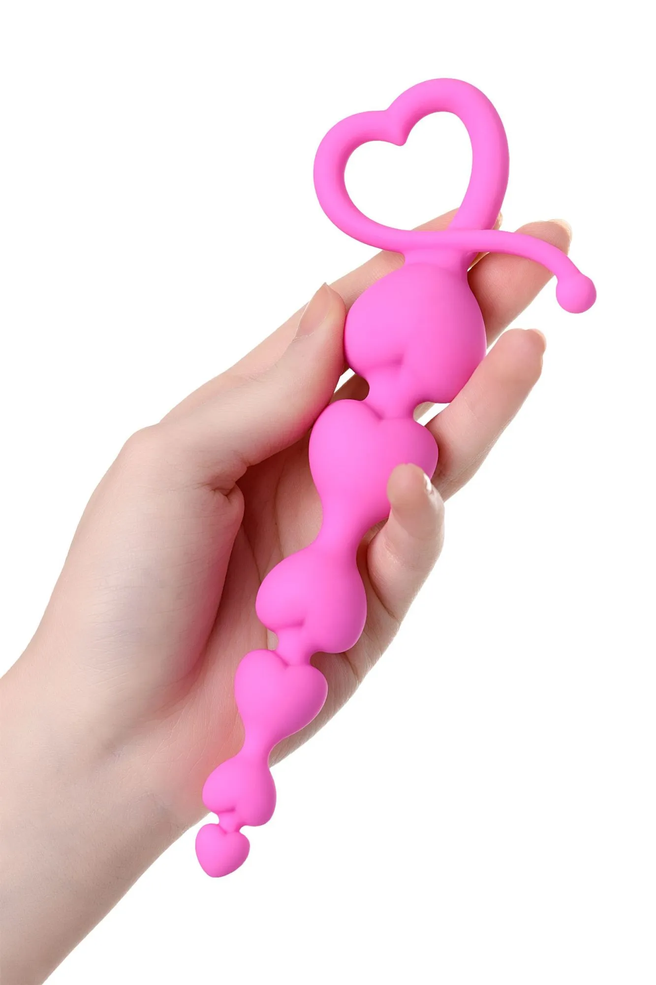 анальная цепочка todo by toyfa sweety, силикон, розовый, 18,5 см, ø 3,1 см в 