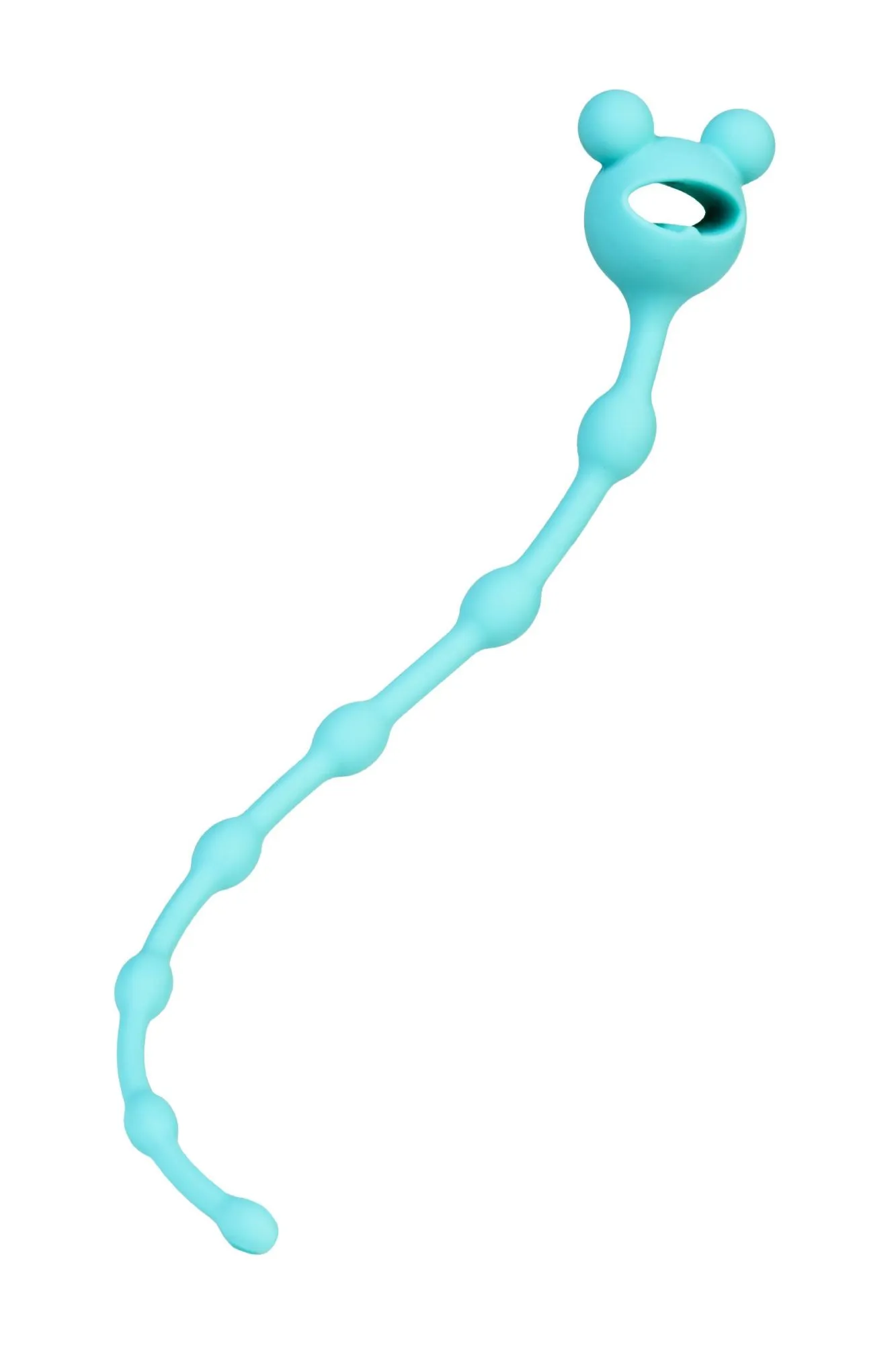 анальная цепочка todo by toyfa froggy, силикон, голубая, 27,4 см, ø 1,4 см в 