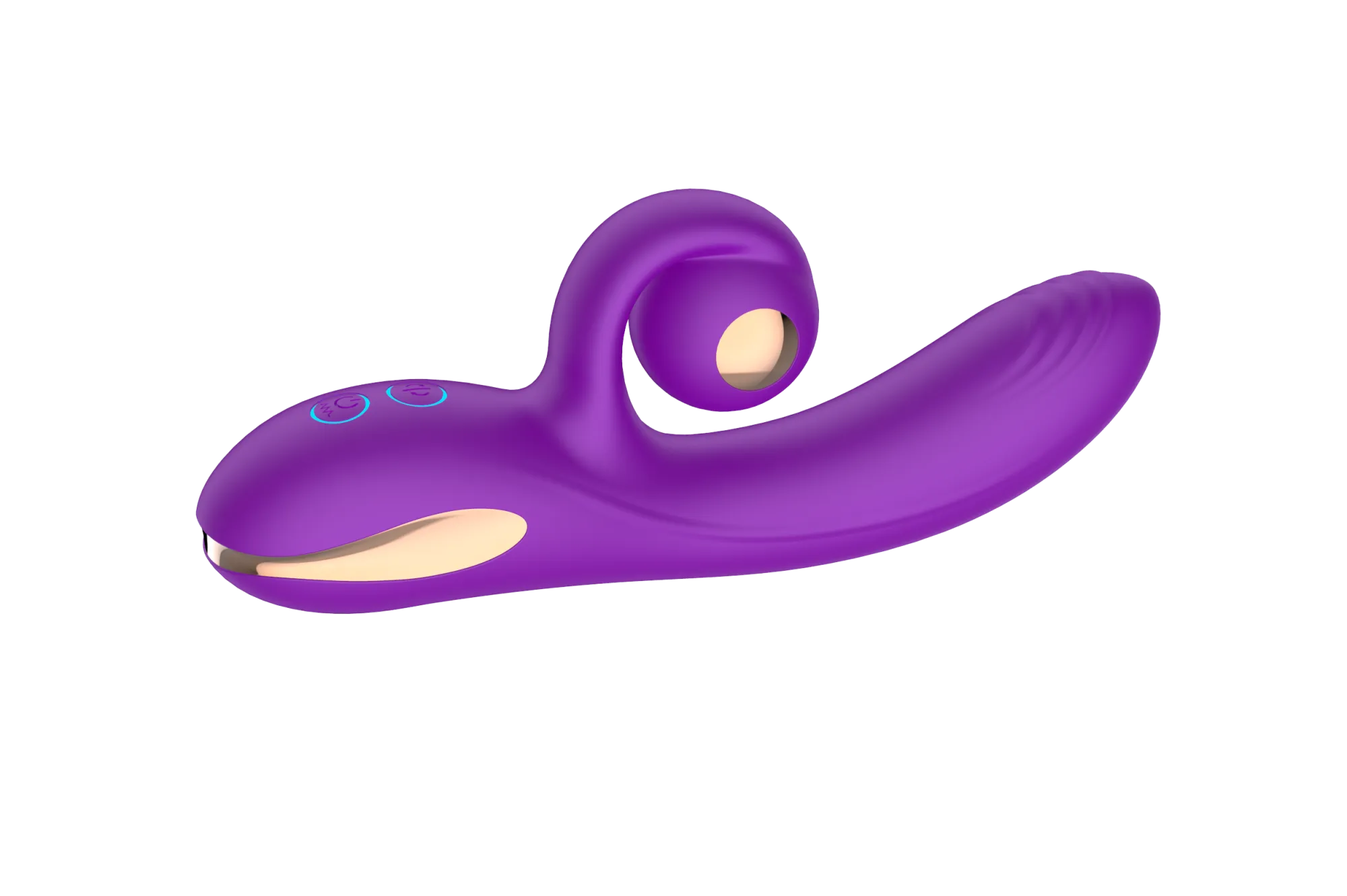 силиконовый вибратор-кролик с функцией вращения sw3052-purple в 