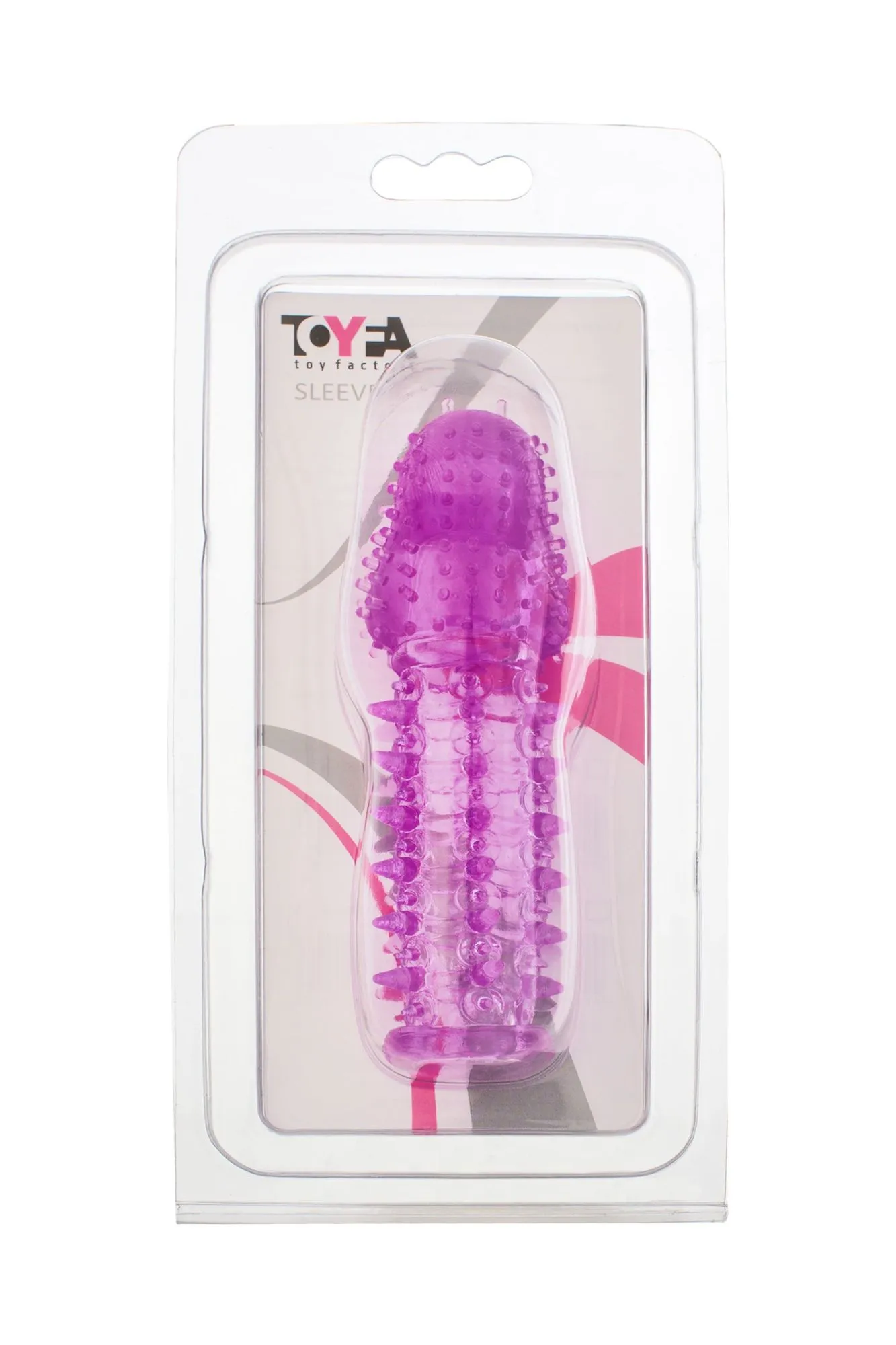 насадка на пенис с ворсинками toyfa, tpe, фиолетовая, 13,5 см в 