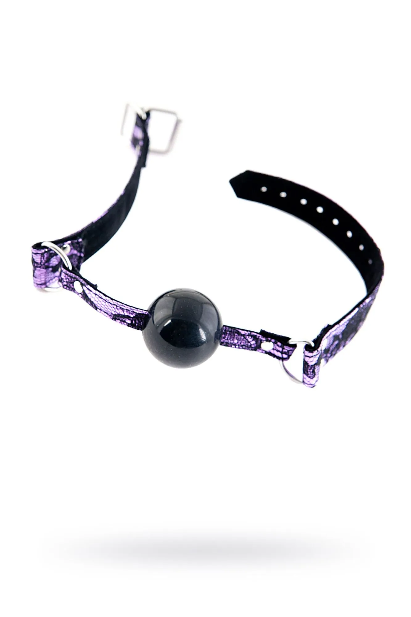 кляп toyfa marcus на кружевном ремешке, силикон, розовый, 62 см в 